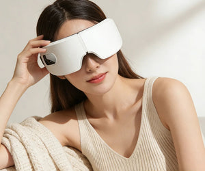 Intelligent Steam Eye Massager with Heat & Vibration | Bluetooth Eye Mask for Stress Relief, Eye Care & Better Sleep